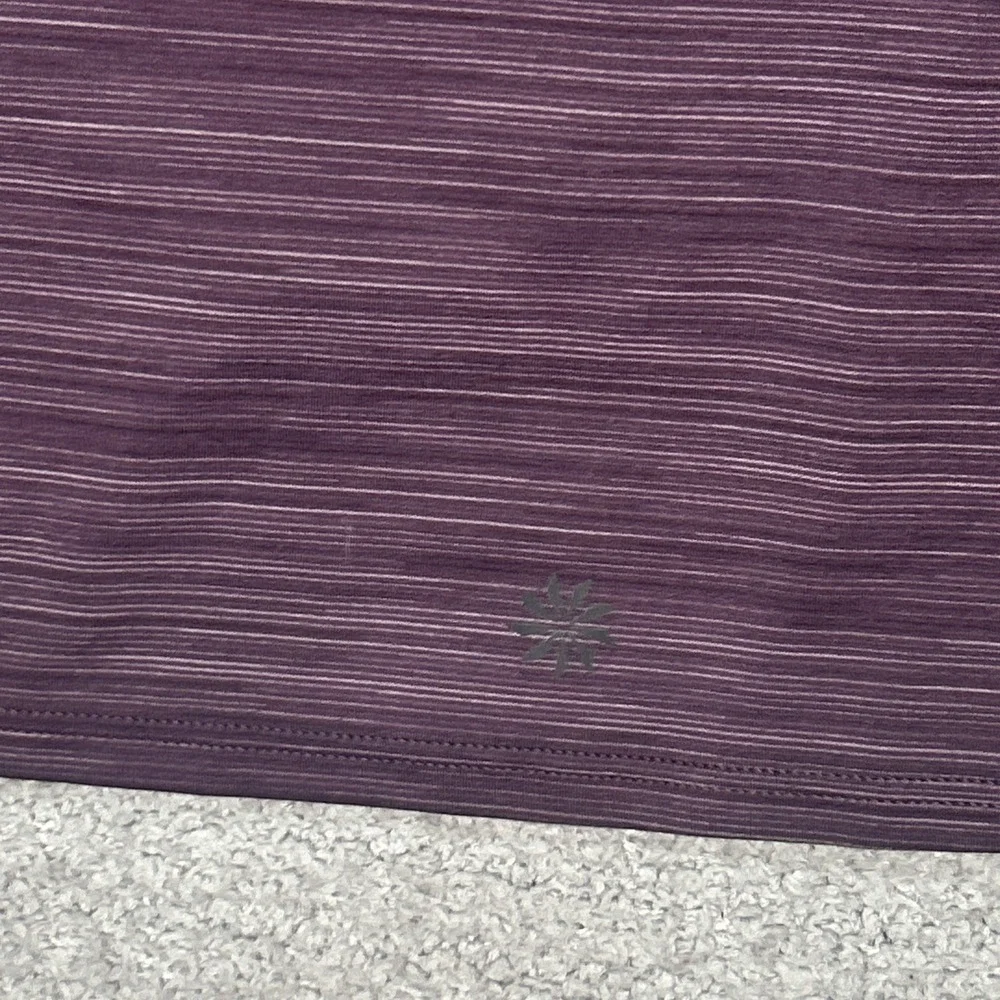 Athleta Conscious Crop Spacedye Purple Racerback Bra Tank Top Active‎ Sz Large